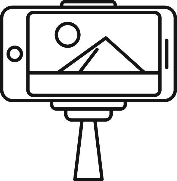 自拍杆图标轮廓风格图片下载