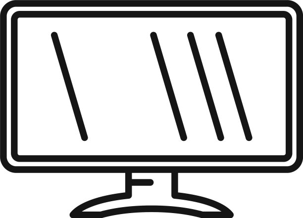 护理电视图标轮廓风格图片下载