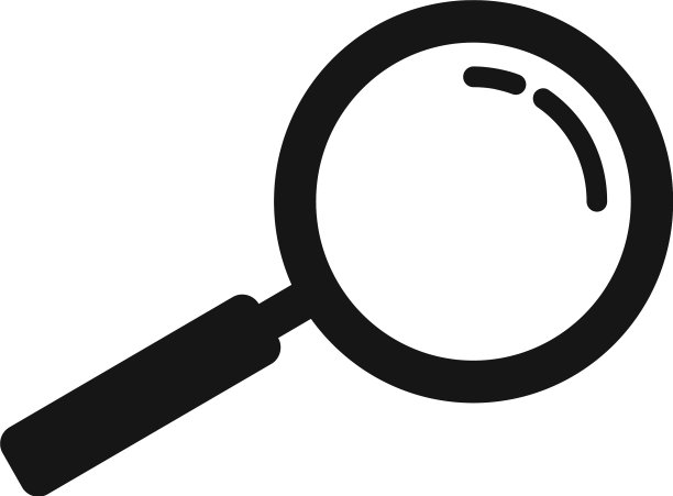 安全放大镜图标样式简单图片下载