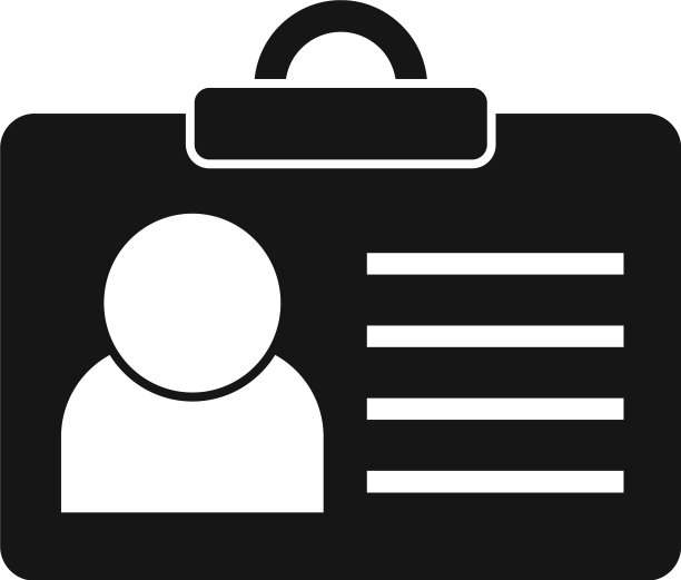 安全身份证图标样式简单图片下载