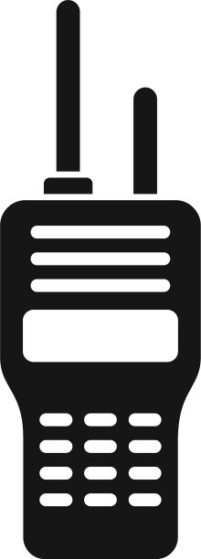 安保服务对讲机简约风格图标图片下载