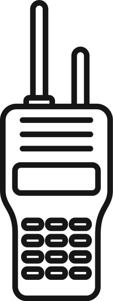 保安服务对讲机图标轮廓样式图片下载