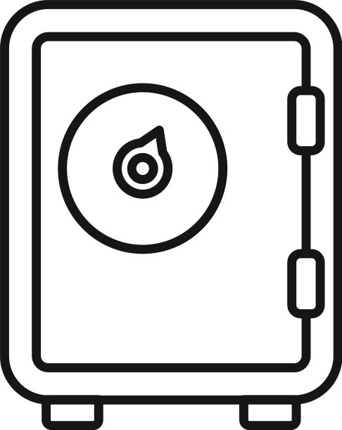 安全服务资金安全图标轮廓样式图片下载