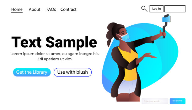 非裔美国女性戴着面具自拍图片下载