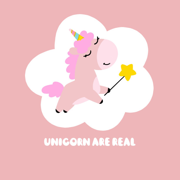 一只拿着魔杖的独角兽图片下载