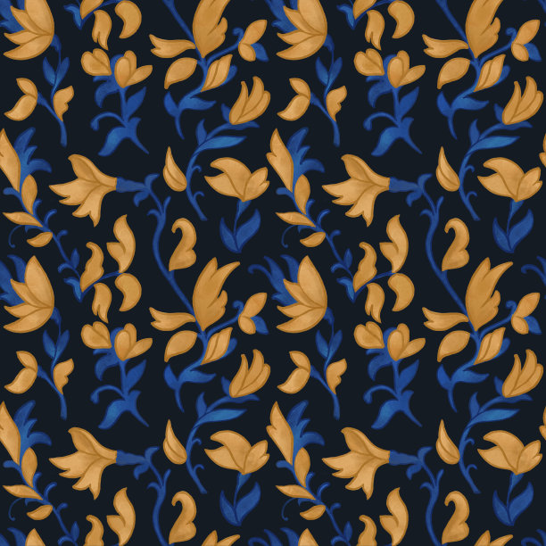 无缝手绘花卉图案图片下载