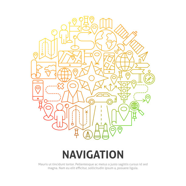 导航圆的概念图片下载