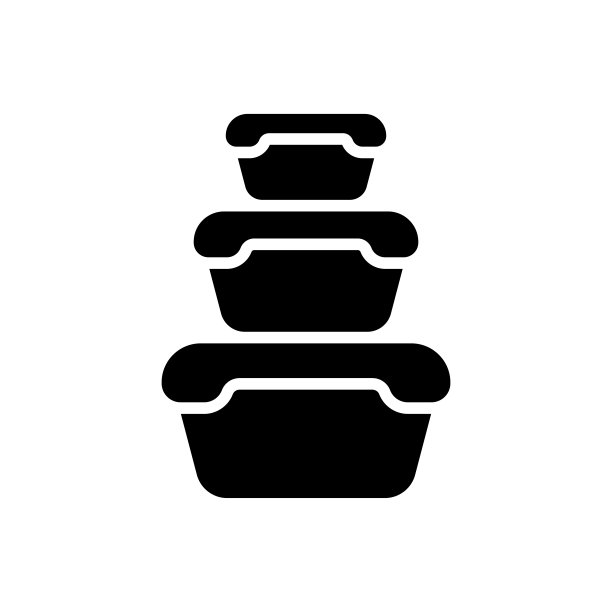 食物容器矢量固体图标风格插图。EPS 10个文件图片下载