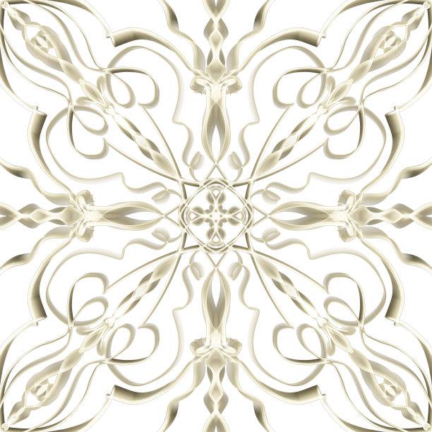 无缝装饰抽象花卉图案的金色图片下载