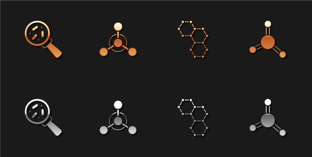 将微生物置于放大镜分子下图片下载