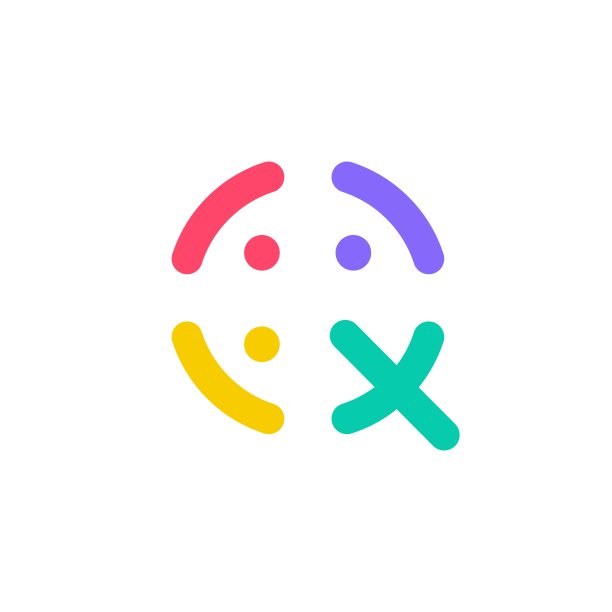 Q字母人物团队家庭矢量图标插画图片下载
