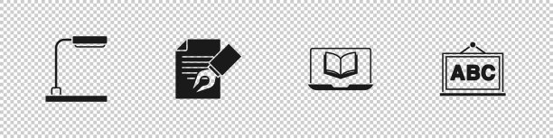 把台灯、考卷和铅笔放在网上图片下载