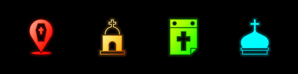 套棺材与十字架老地穴日历死亡图片下载