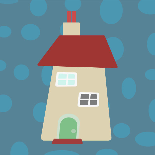 复古风格的可爱房子图片下载