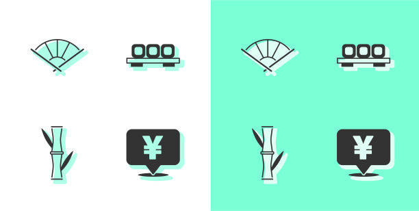 设置人民币货币或日本折扇图片下载