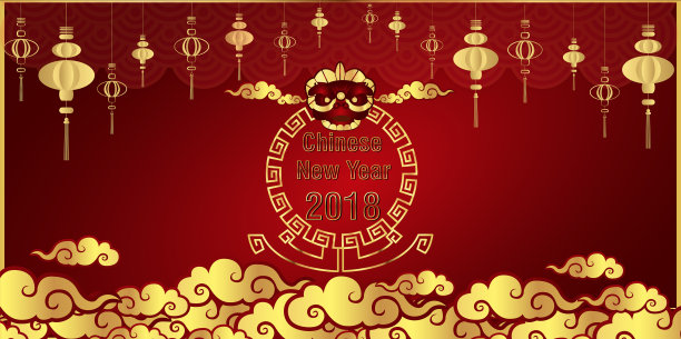 中国新年。创意和概念诠释现代。图片下载