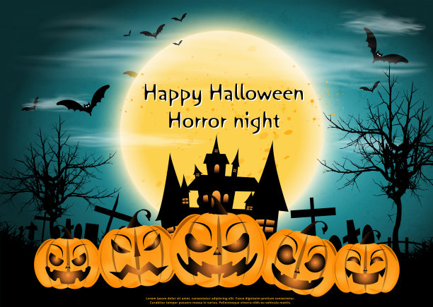 ้้้万圣节的一天。理念和概念的创意诠释了商业创新技术的现代化。图片下载