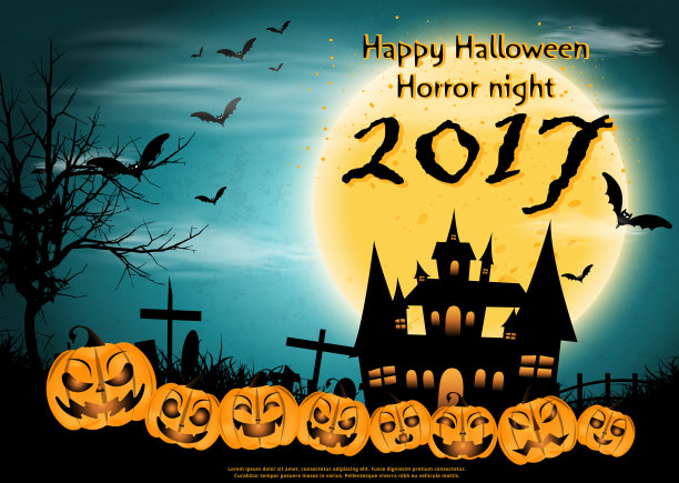 ้้้万圣节的一天。理念和概念的创意诠释了商业创新技术的现代化。图片下载