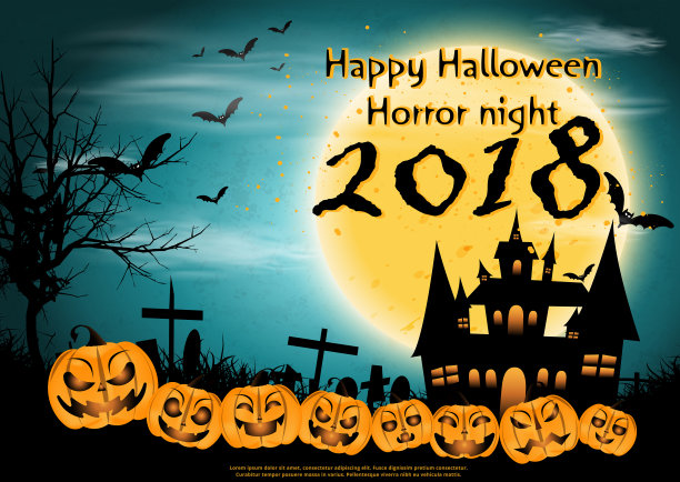 ้้้万圣节的一天。理念和概念的创意诠释了商业创新技术的现代化。图片下载