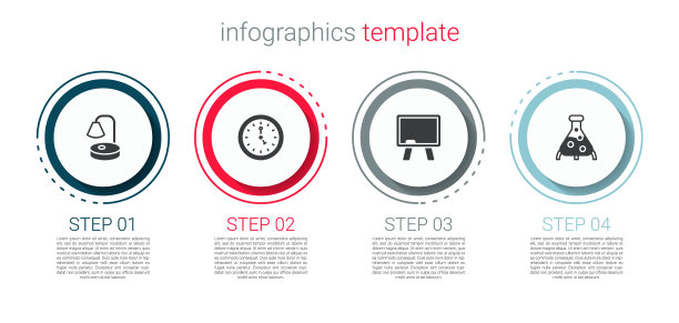设置台灯、时钟、黑板和试管图片下载