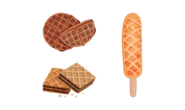 华夫饼用发酵的面糊或面团制成的甜食图片下载