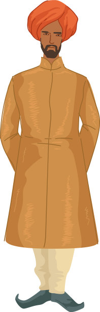 穿着传统印度服装的印度男人图片下载