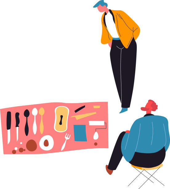 跳蚤市场出售二手厨具图片下载