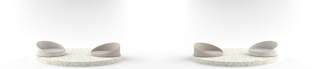 圆形大理石基座的3D渲染，白色地板上展示产品的平台。底座可用于商业广告，独立于白色背景，产品展示，插图。图片下载