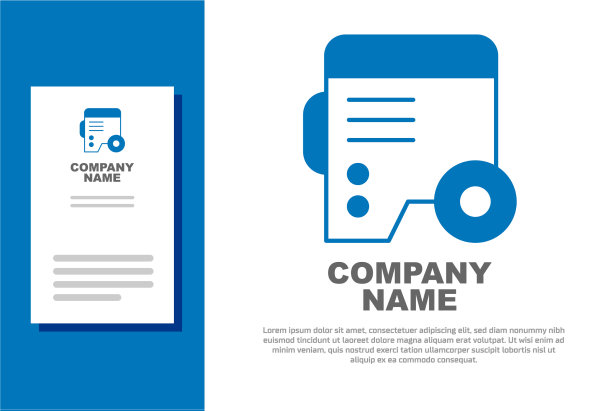 蓝色便携式发电机图标图片下载