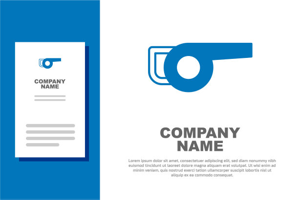 蓝色叶子花园鼓风机图标隔离上白色图片下载