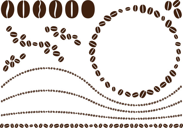 咖啡豆插画素材收集图片下载