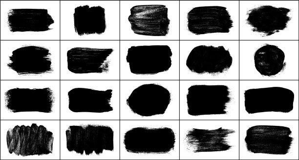 设置黑色笔触孤立的白色图片下载