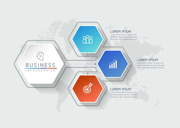 矢量插图，信息图形设计，模板，营销，信息，有3个选项或步骤图片下载