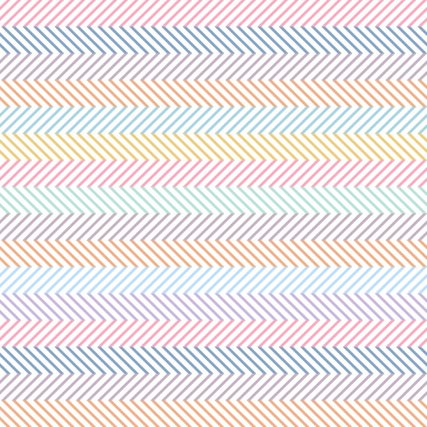 彩色粉彩之字形无缝图案和背景设计图片下载