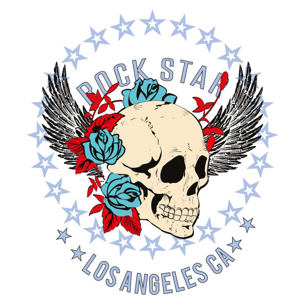 长着翅膀的头骨图片下载