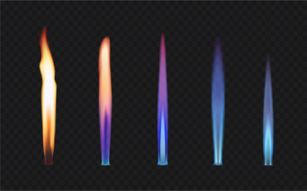 火焰火焰气体和锌，钾，钠图片下载