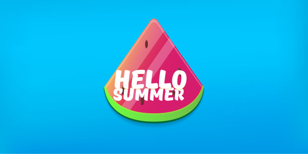 你好夏季海滩派对横旗设计图片下载