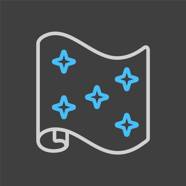 壁纸滚动平面图标在黑暗的背景图片下载