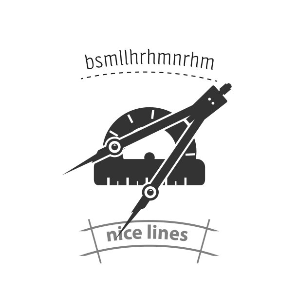 几何罗盘与量角器简单的图标图片下载