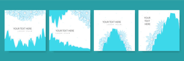 极简花卉卡片模板设置的纸图片下载