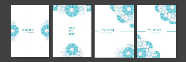 极简花卉卡片模板设置的纸图片下载