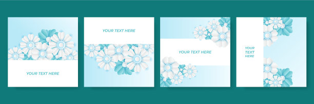 极简花卉卡片模板设置的纸图片下载