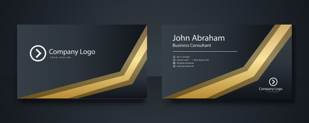豪华黑色名片设计模板用图片下载