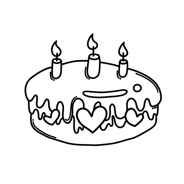 蛋糕涂鸦图标素描手绘图片下载