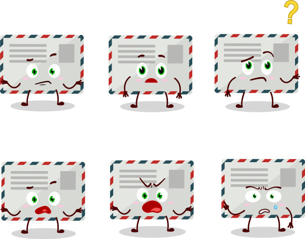 卡通人物信封里有什么表情图片下载