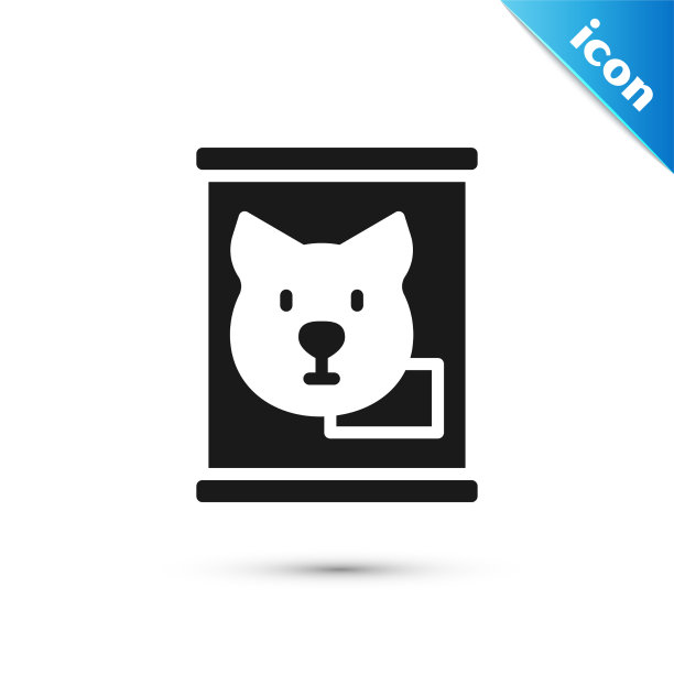 灰色罐头食品图标孤立在白色背景图片下载