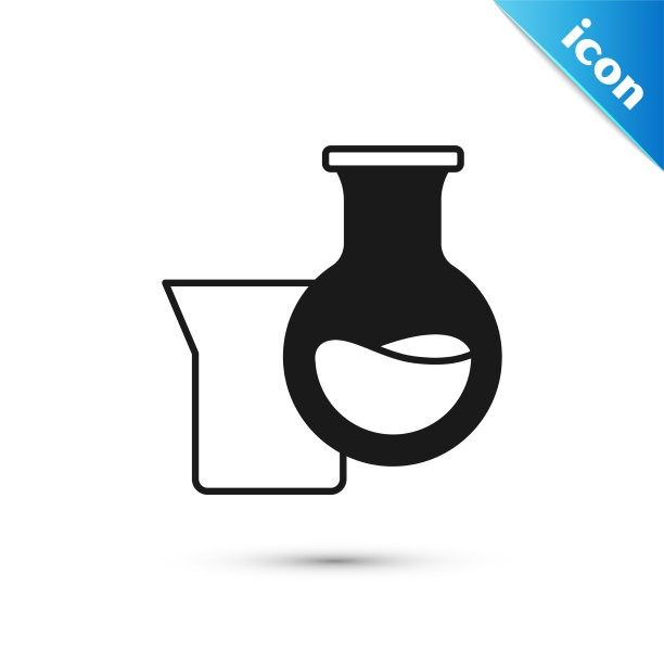 灰色石油汽油试管图标隔离在白色图片下载