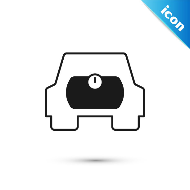 灰色的气罐汽车图标隔离在白色图片下载