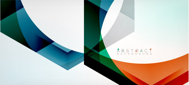 彩色六边形几何抽象图片下载