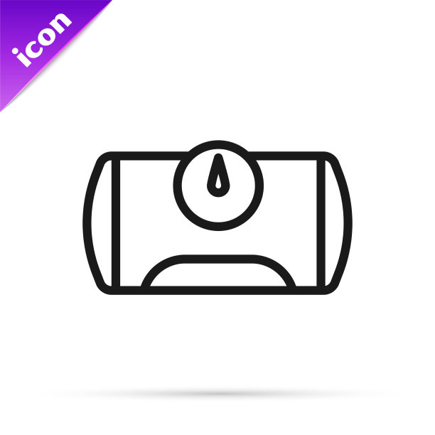 黑色线油箱为车辆图标隔离上图片下载